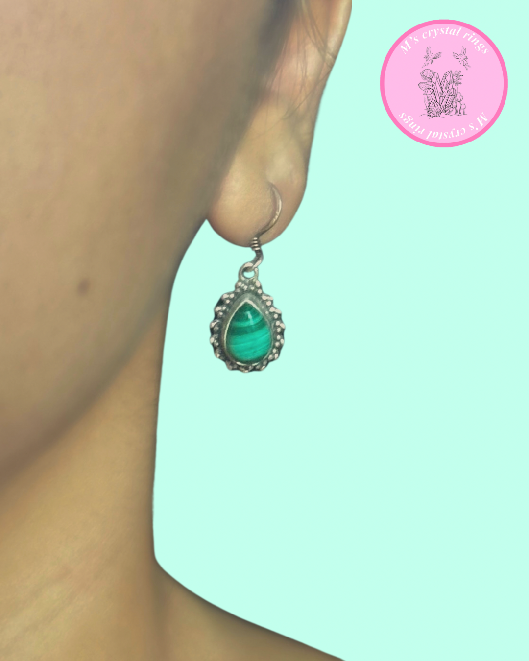 Boucles Malachite 925