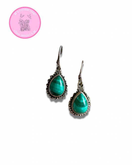 Boucles Malachite 925