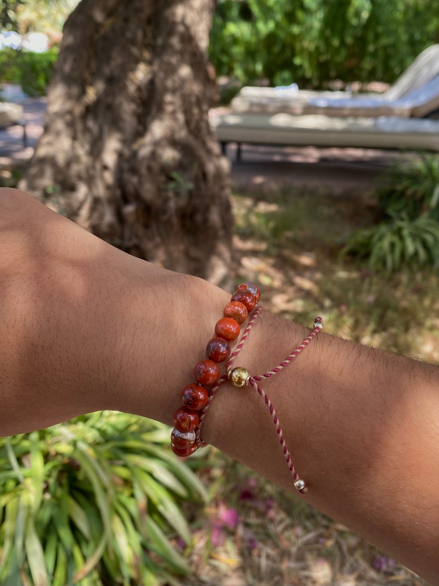 Bracelet jaspe rouge