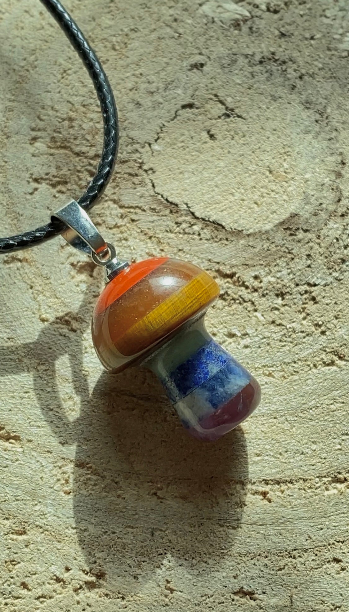 Collier champignon 7 chakras